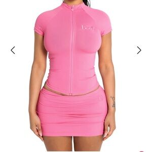 *SOLD* Body by Raven Tracy Top and Skirt PINK, NWT